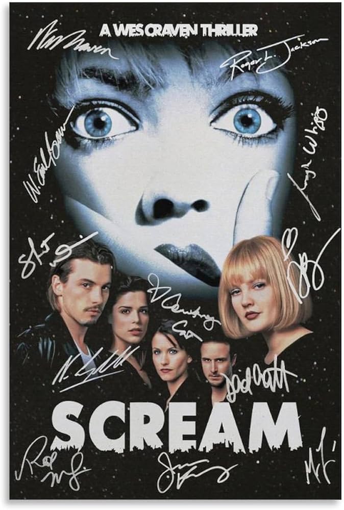 Amazon.co.jp: ホラー映画ポスター スクリーム 1996 サイン入り